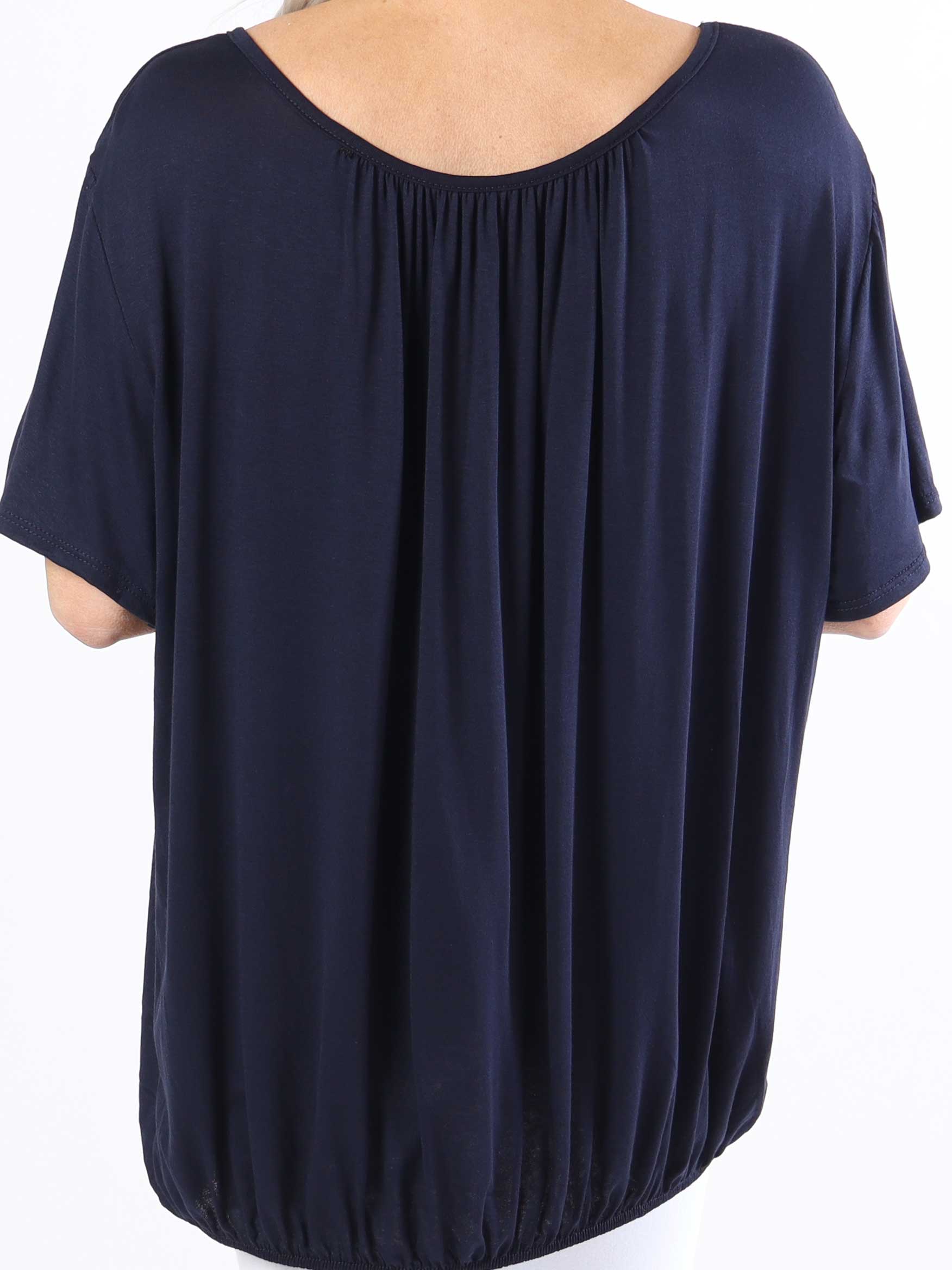 Miracle t-shirt - Basic t-shirt i plus size med resår i nederkanten (bestseller)